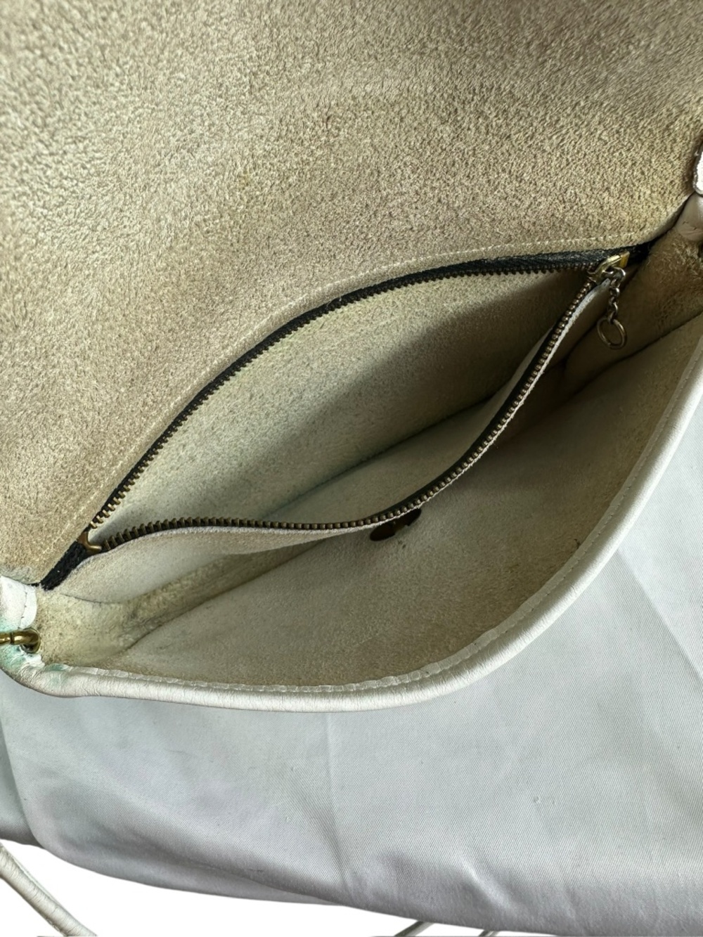 Ultra Rare Vintage COACH Bonnie Cashin Basic White Leather Shoulder Bag 1970s - Picture 14 of 16